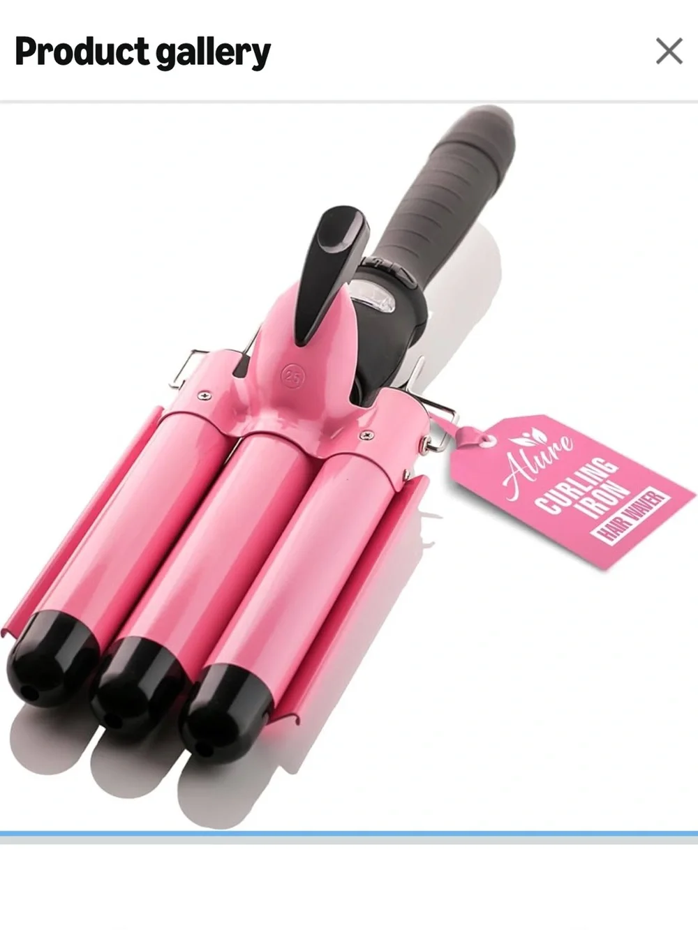 Alure 3 barrel curling iron 1 inch ceramic